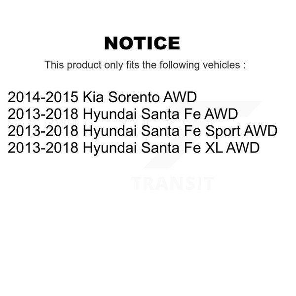 Front Rear Suspension Sway Bar Link Kit For Hyundai Santa Fe Sport Kia Sorento XL AWD